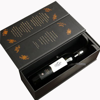 Hộp hiển thị vỏ cứng từ tính Khối đóng hộp giấy Champagne Whisky chai rượu