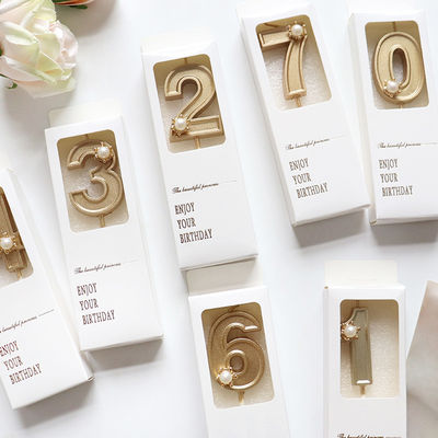 In hộp quà tặng in màu tùy chỉnh Bánh sinh nhật số nến hộp quà tặng nhỏ