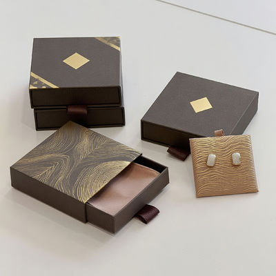 Logo tùy chỉnh thân thiện với môi trường in cứng cứng tái chế phong cách giấy đóng gói Thùng kéo ván trượt cho đồ trang sức