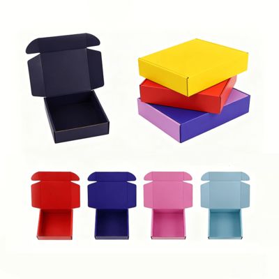 Hộp giấy carton sóng 13*13*3cm tùy chỉnh Nhỏ Gửi thư đầy màu sắc Quần áo Cán bóng Vật liệu tái chế để Vận chuyển nến