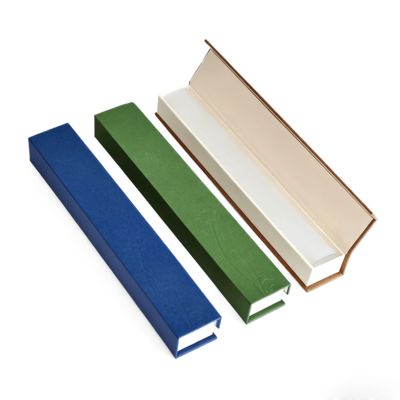 Hộp đựng nhang hình chữ nhật màu trơn cao cấp, vỏ sò bằng giấy Kraft tùy chỉnh để đóng gói quà tặng, hộp cứng, lót mút, dập nổi