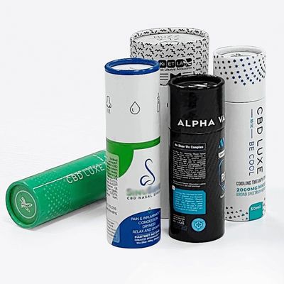 Hộp ống gửi thư giấy tái chế Bao bì hộp nến tròn tùy chỉnh