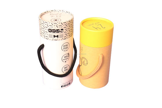 Matt Lamination Round Tube Packaging Box Kraft Paper Cylinder Box cho hạt Cà phê trà