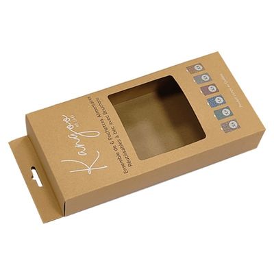 Bán lẻ treo hiển thị Tuck Top Box với đầu móc và gấp treo tab