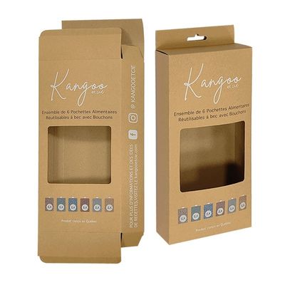 Bán lẻ treo hiển thị Tuck Top Box với đầu móc và gấp treo tab