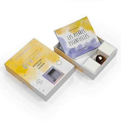 Hộp quà cứng tùy chỉnh cho các phụ kiện thủy tinh tinh hiệu ứng ba chiều và cửa sổ trên nắp