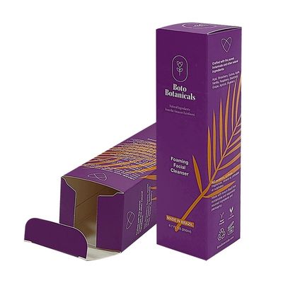 Hộp đóng gói mỹ phẩm giấy phủ Auto Bottom Tuck End Folding Box 350g 500g
