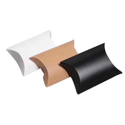 Loại giấy tùy chỉnh phổ biến nhất Brown Kraft White Cardboard Packaging Chocolate Candy Paper Pillow Box