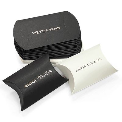 Loại giấy tùy chỉnh phổ biến nhất Brown Kraft White Cardboard Packaging Chocolate Candy Paper Pillow Box
