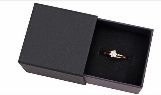 Hộp cầm nhẫn cưới giấy nhỏ trang nhã Hộp giấy cứng với nắp nắp