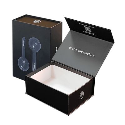 Các vật liệu tái chế tùy chỉnh Nam châm sang trọng cứng nắp phẳng Bao bì giấy từ hộp quà với giấy chèn