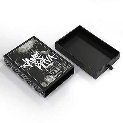 In logo tùy chỉnh được chấp nhận Black Matte Sliding Gift Drawer Box với đơn đặt hàng tùy chỉnh