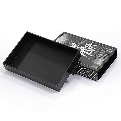 In logo tùy chỉnh được chấp nhận Black Matte Sliding Gift Drawer Box với đơn đặt hàng tùy chỉnh