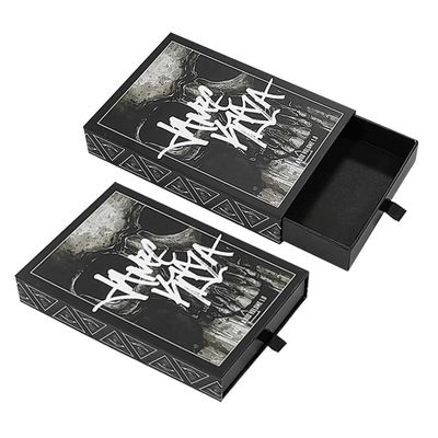 In logo tùy chỉnh được chấp nhận Black Matte Sliding Gift Drawer Box với đơn đặt hàng tùy chỉnh