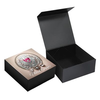 CMYK hoặc Pantone Custom Luxury Black Large Foldable Banquet Glass Drinkware Tableware Magnet Packaging Gift Box (Tấm hộp quà)