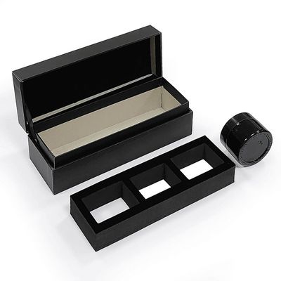 Chất liệu Clamshell Flip Top Box Box Box Packaging cho Luxury Set 3 cây nến quà tặng