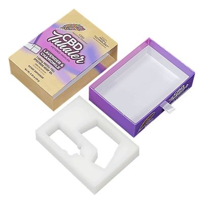 4C/UV/Lamination/Embossing/Stamping Meterd Inhaler giấy trượt hộp đóng gói với bọt