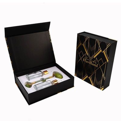 Book Flap Box Logo tùy chỉnh in hộp cứng từ tính cho Guasha Jade Gua Sha Roller Tool