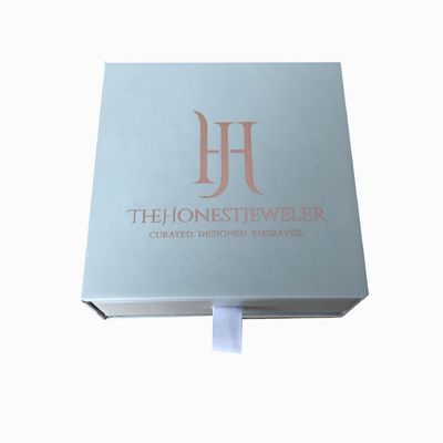 Hộp đóng gói ngăn kéo đồ trang sức giấy tùy chỉnh được tái chế với khóa từ tính