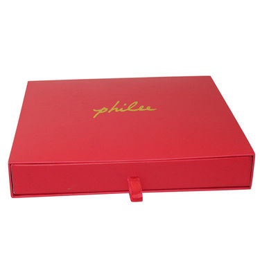 Hot Stamping Gold Foil Paper Sliding Box Hồng Khách hàng Thẻ đóng gói