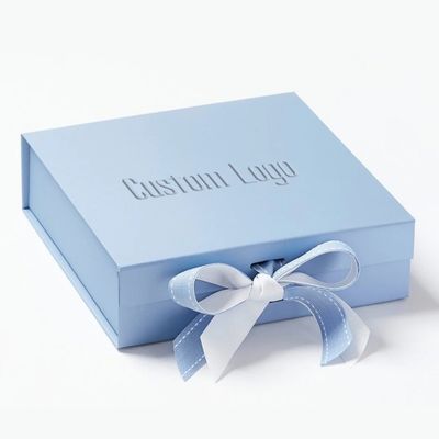 Hộp quà hình dạng A4 tùy chỉnh với ruy băng và khóa từ tính cho bao bì thanh lịch