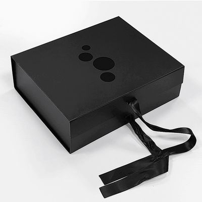 157g giấy nghệ thuật hộp bao bì từ tính 2mm Thẻ giấy hộp quà từ tính với ruy băng