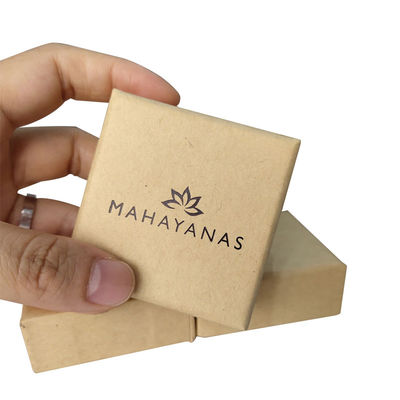 Đồ trang sức slide mở hộp quà thân thiện với môi trường hộp giấy Kraft màu nâu tái chế