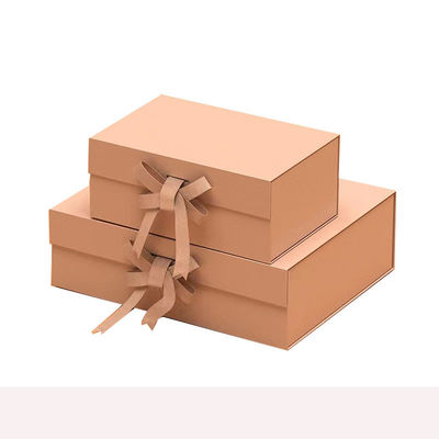 A5 Hộp gấp cứng sâu hộp quà từ tính gấp với thiết kế dây chuyền bow tie