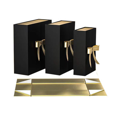 A5 Hộp gấp cứng sâu hộp quà từ tính gấp với thiết kế dây chuyền bow tie