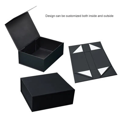 Hộp bao bì từ tính tái chế cho tóc giả quần áo hộp gấp với nút khóa từ tính