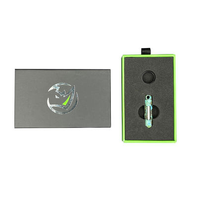 Green Paper Cardboard Stock Gift Box for Car Keychain Pull Out Drawer Custom EVA Insert (hộp quà bằng giấy xanh, giấy dán)
