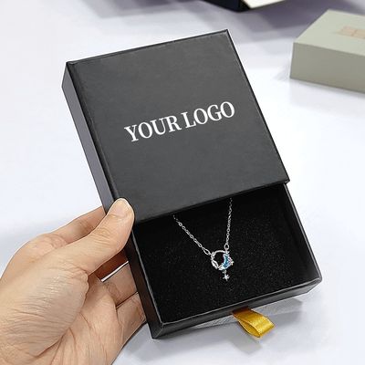 Các loại khác Hộp loại ván lồi đồ trang sức Hộp kéo dây chuyền và nhẫn