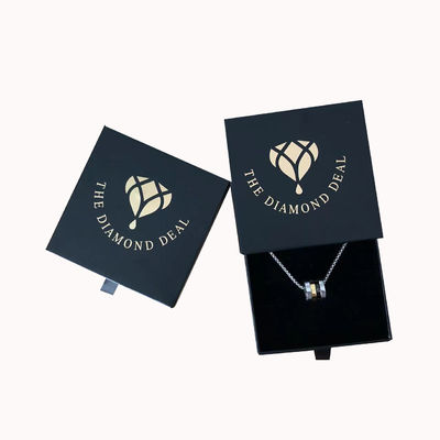 Đặt hàng tùy chỉnh hộp đồ trang sức màu đen tinh tế cho vòng tai vòng cổ và vòng tay hiển thị