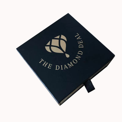 Chiếc nhẫn cưới vòng cổ bông tai hộp quà giấy trượt Logo tùy chỉnh và đơn đặt hàng tùy chỉnh