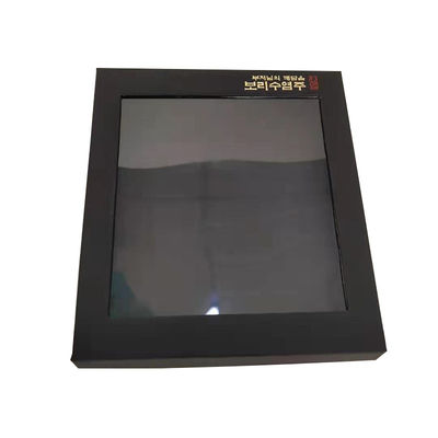 Tiệm siêu thị Matt Black Magnetic Packaging Box Hộp quà bằng ván với cửa sổ rõ ràng