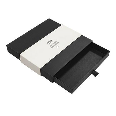 Hộp đóng gói ngăn kéo giấy đồ trang sức hộp slide ra màu đen hộp đóng gói hộp Logo tùy chỉnh