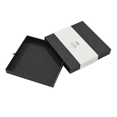 Hộp đóng gói ngăn kéo giấy đồ trang sức hộp slide ra màu đen hộp đóng gói hộp Logo tùy chỉnh