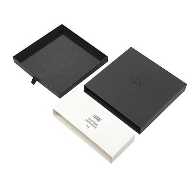 Hộp đóng gói ngăn kéo giấy đồ trang sức hộp slide ra màu đen hộp đóng gói hộp Logo tùy chỉnh