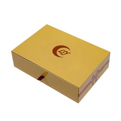 Hộp quà ngăn kéo màu đen cho logo tùy chỉnh khăn tơ lụa quần lót đồ lót