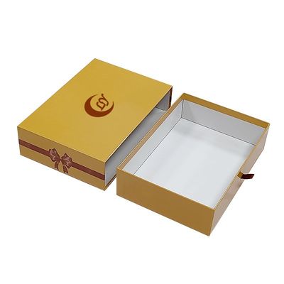 Hộp quà ngăn kéo màu đen cho logo tùy chỉnh khăn tơ lụa quần lót đồ lót