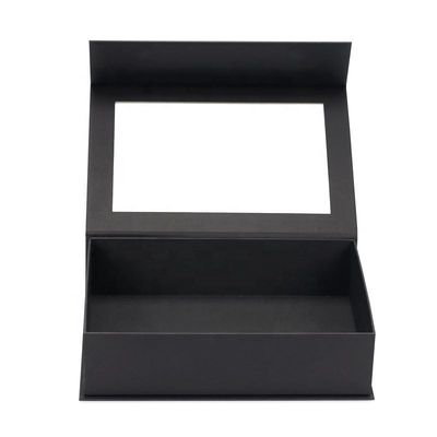 Khách hàng Flip Top PVC Window Paper Packaging Hộp quà đóng từ lớn với nắp cửa sổ rõ ràng