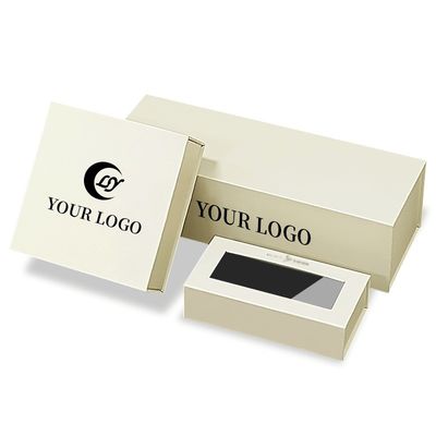 Matt Lamination Custom Jewel Wedding Ring Packaging Hộp từ tính với các miếng chèn