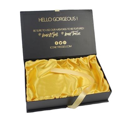 Đơn đặt hàng tùy chỉnh được chấp nhận Magnetic Closure Luxury Wig Box for Rigid Boxes Hair Extension