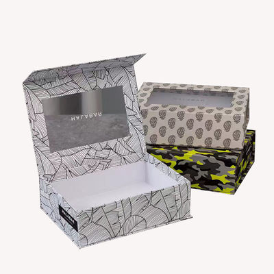 Hộp hình sách từ tính tùy chỉnh chai nước hoa đóng gói giấy hộp quà với cửa sổ PVC