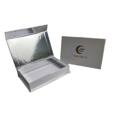 Hộp quà từ tính bằng giấy Ngài trắng bạc ngọc trai với Logo in gói tùy chỉnh