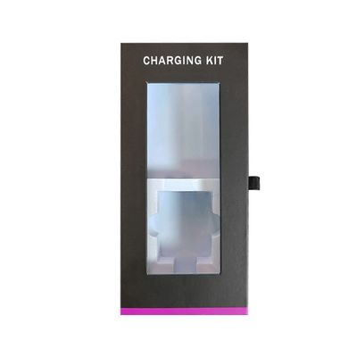 Hộp quà từ tính sang trọng cho Power Bank Bộ sạc cáp gói với logo in tùy chỉnh