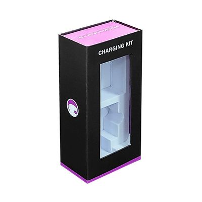 Hộp quà từ tính sang trọng cho Power Bank Bộ sạc cáp gói với logo in tùy chỉnh