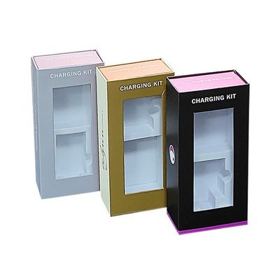Hộp quà từ tính sang trọng cho Power Bank Bộ sạc cáp gói với logo in tùy chỉnh