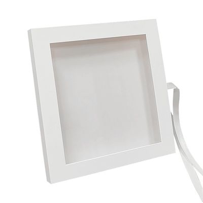 Hộp trưng bày ván hình vuông tái chế hộp quà đóng từ tính với cửa sổ rõ ràng