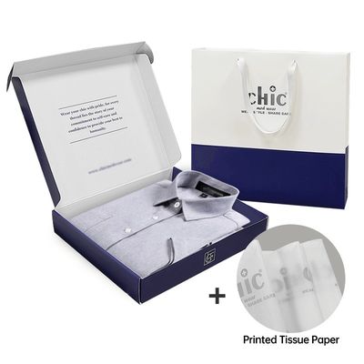 Tote giấy mua sắm túi bạc dán bằng tay cầm cho quần áo may mặc